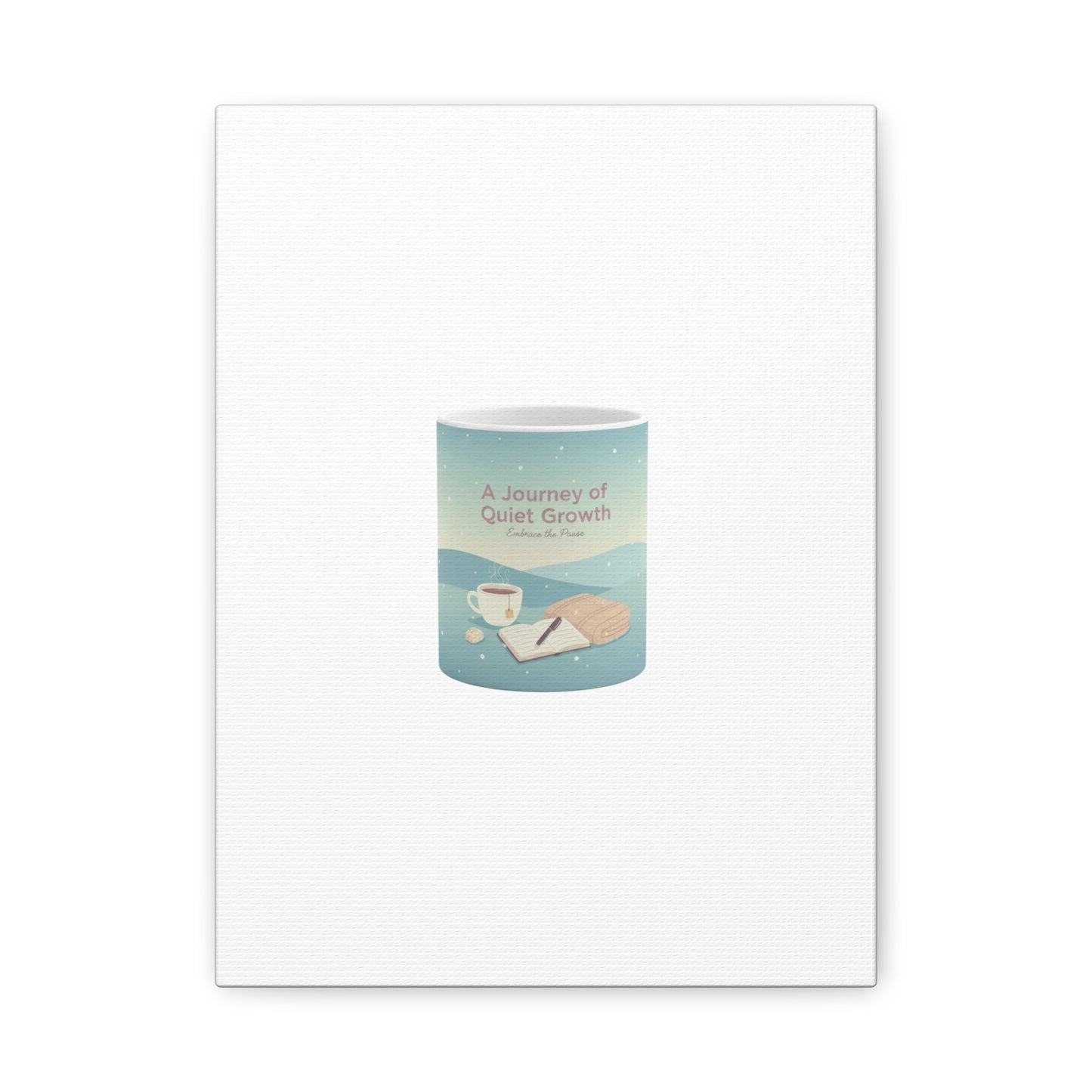 A Journey of Quiet Growth Canvas | mindful goals poster, habit tracker graphic