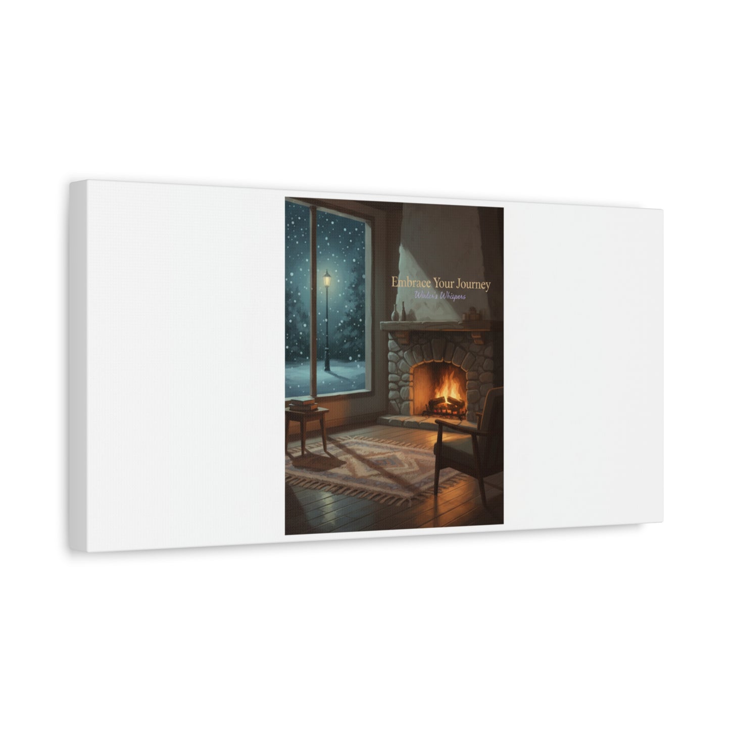 Calm Motivation Poster | Matte Canvas Stretched, 1.25" | Winter Quiet Progress