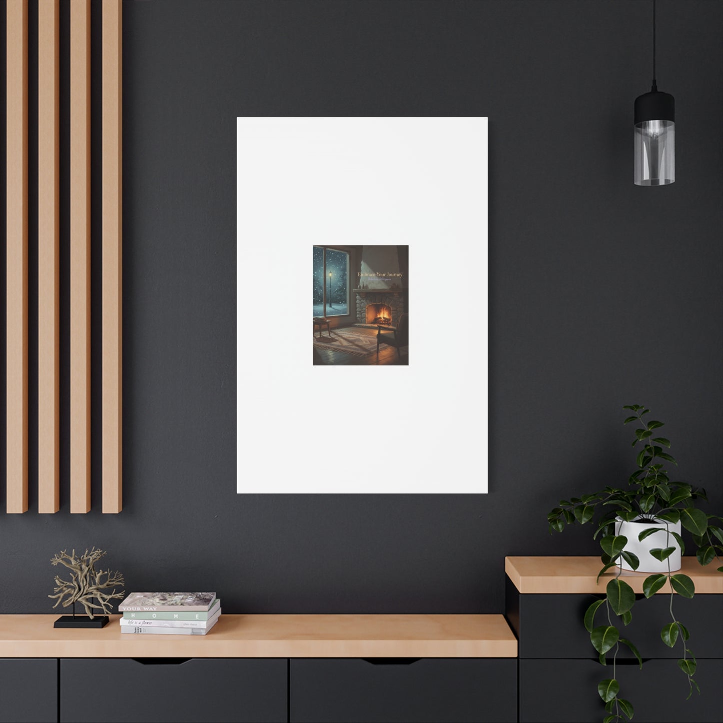 Calm Motivation Poster | Matte Canvas Stretched, 1.25" | Winter Quiet Progress