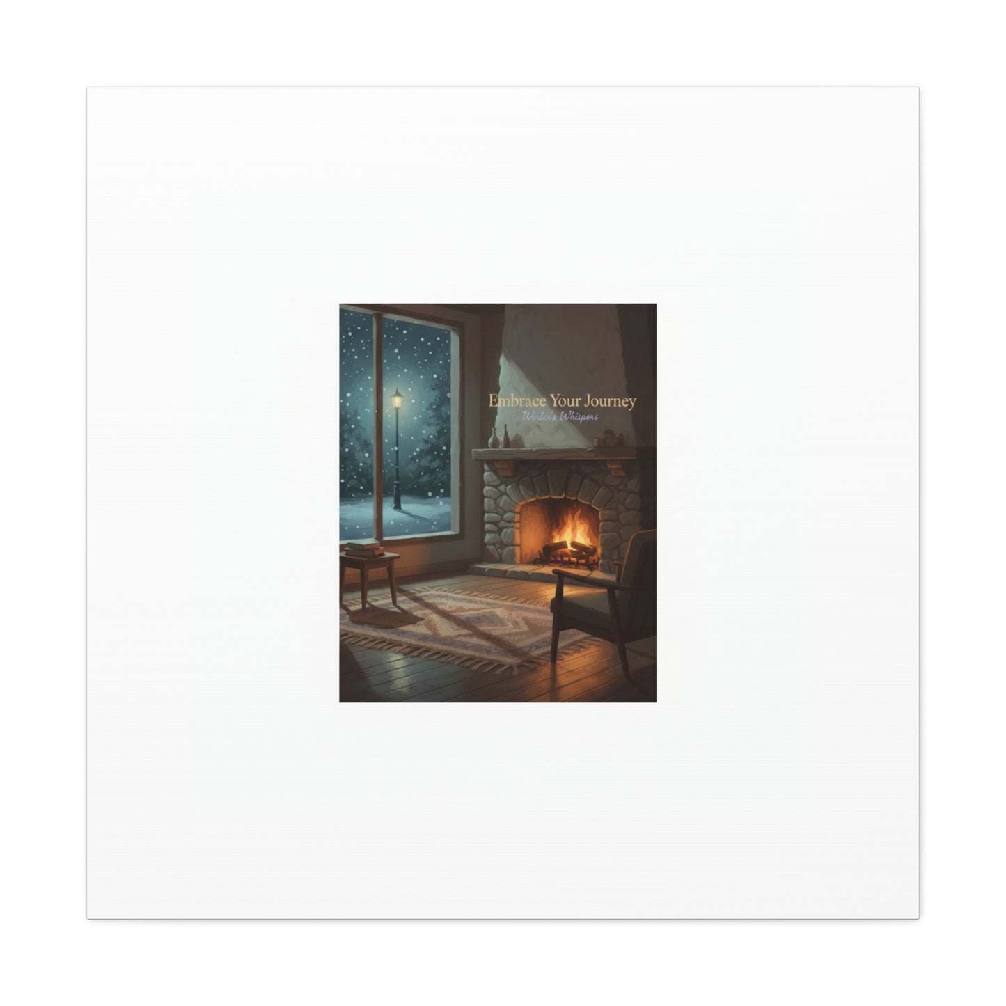 Calm Motivation Poster | Matte Canvas Stretched, 1.25" | Winter Quiet Progress