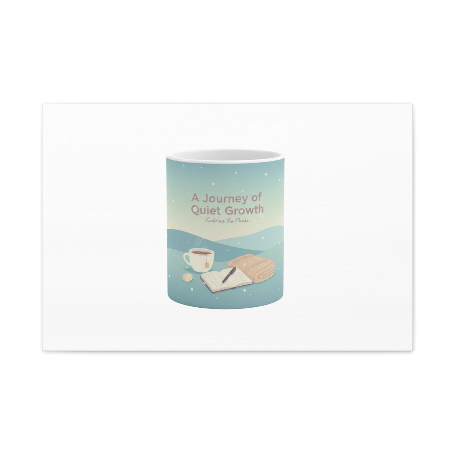 A Journey of Quiet Growth Canvas | mindful goals poster, habit tracker graphic