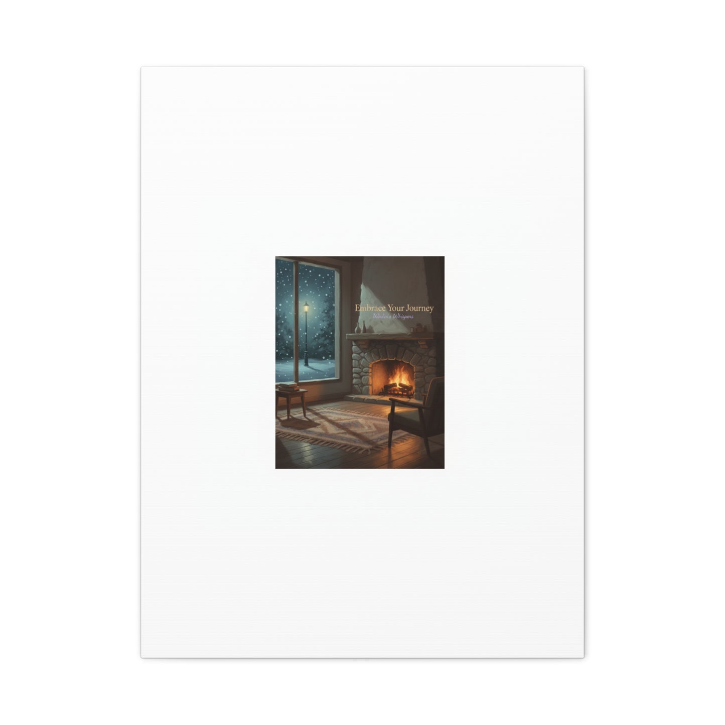 Calm Motivation Poster | Matte Canvas Stretched, 1.25" | Winter Quiet Progress