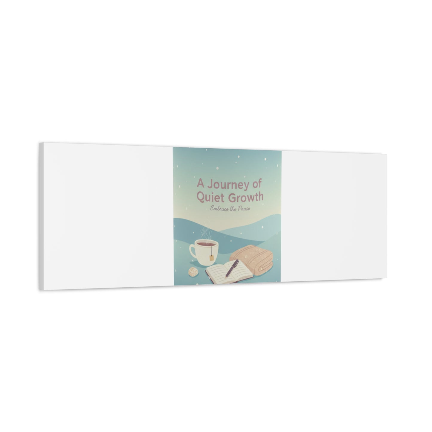 A Journey of Quiet Growth Canvas | mindful goals poster, habit tracker graphic