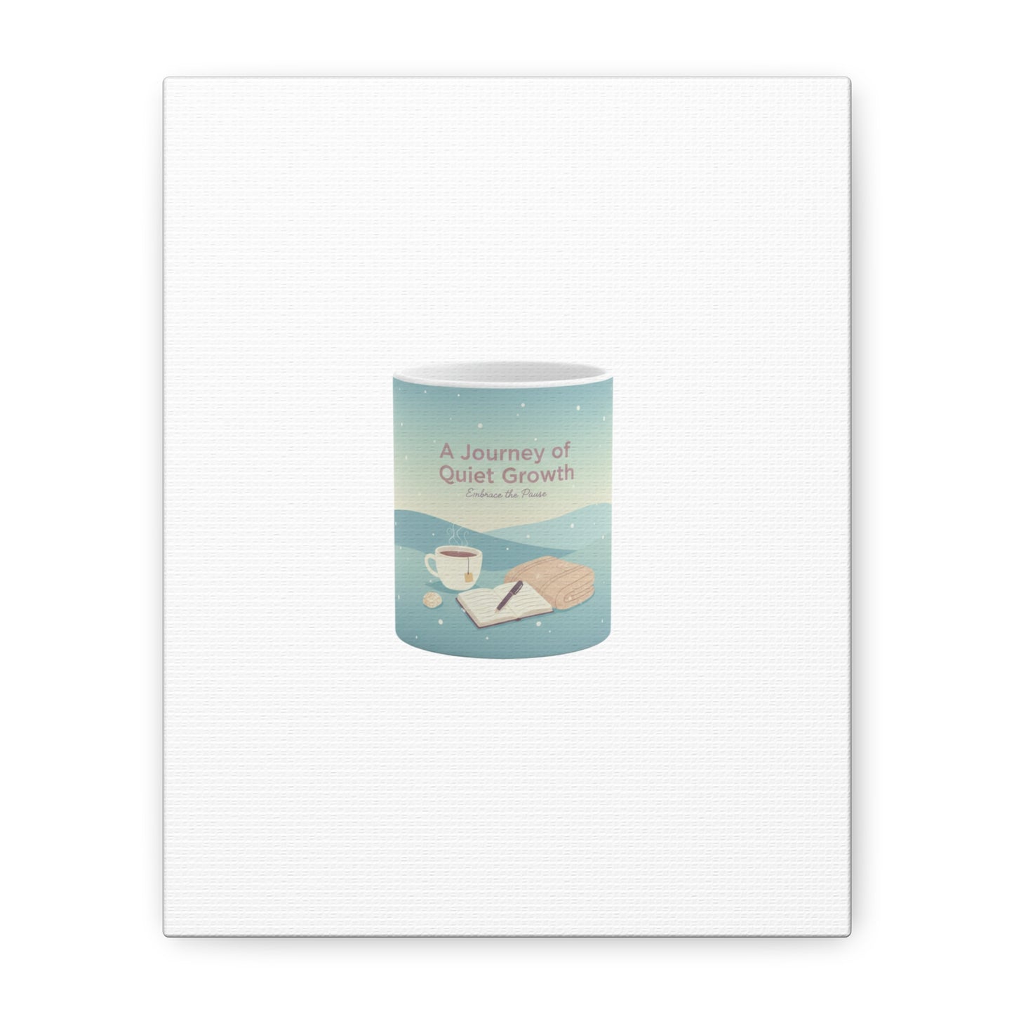 A Journey of Quiet Growth Canvas | mindful goals poster, habit tracker graphic