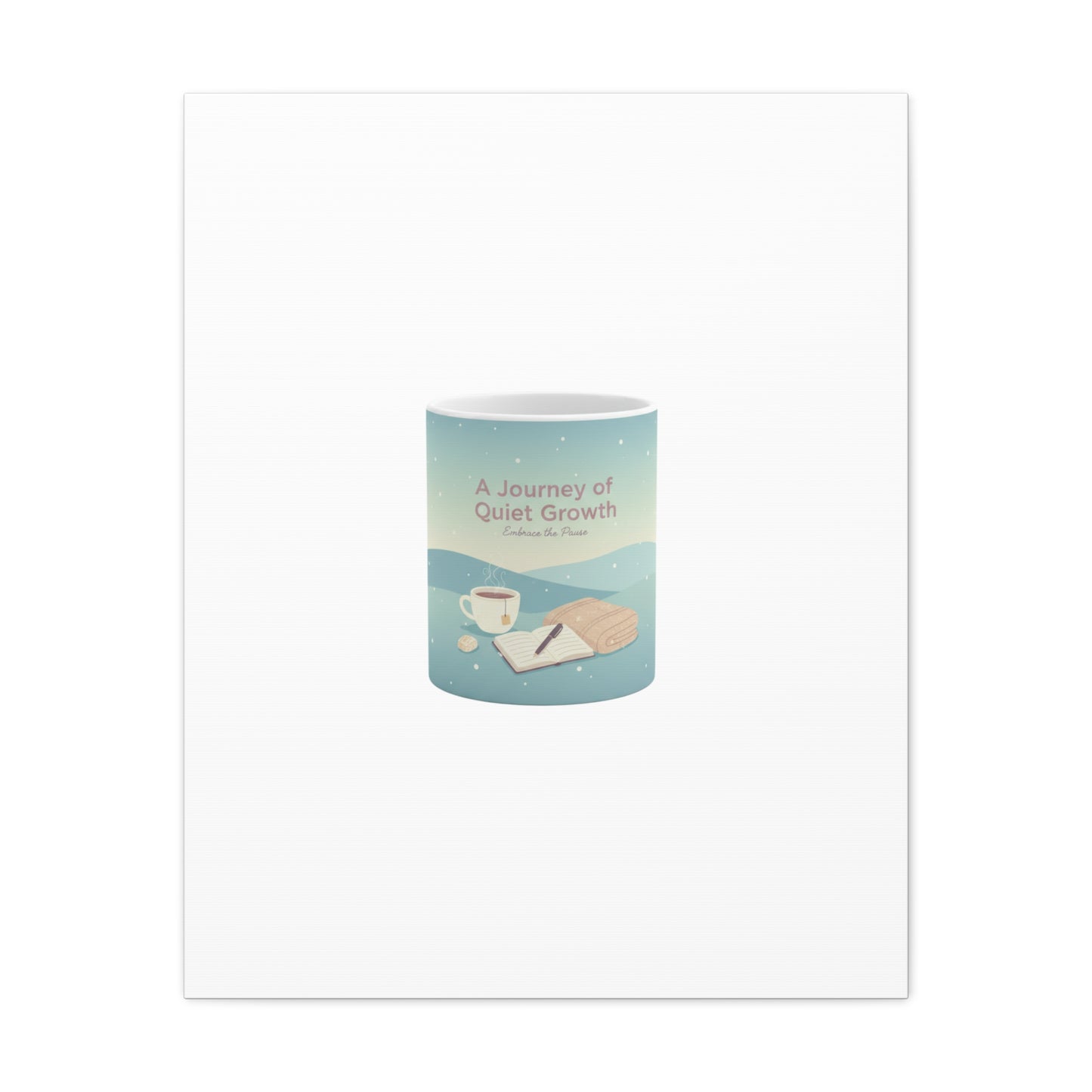 A Journey of Quiet Growth Canvas | mindful goals poster, habit tracker graphic