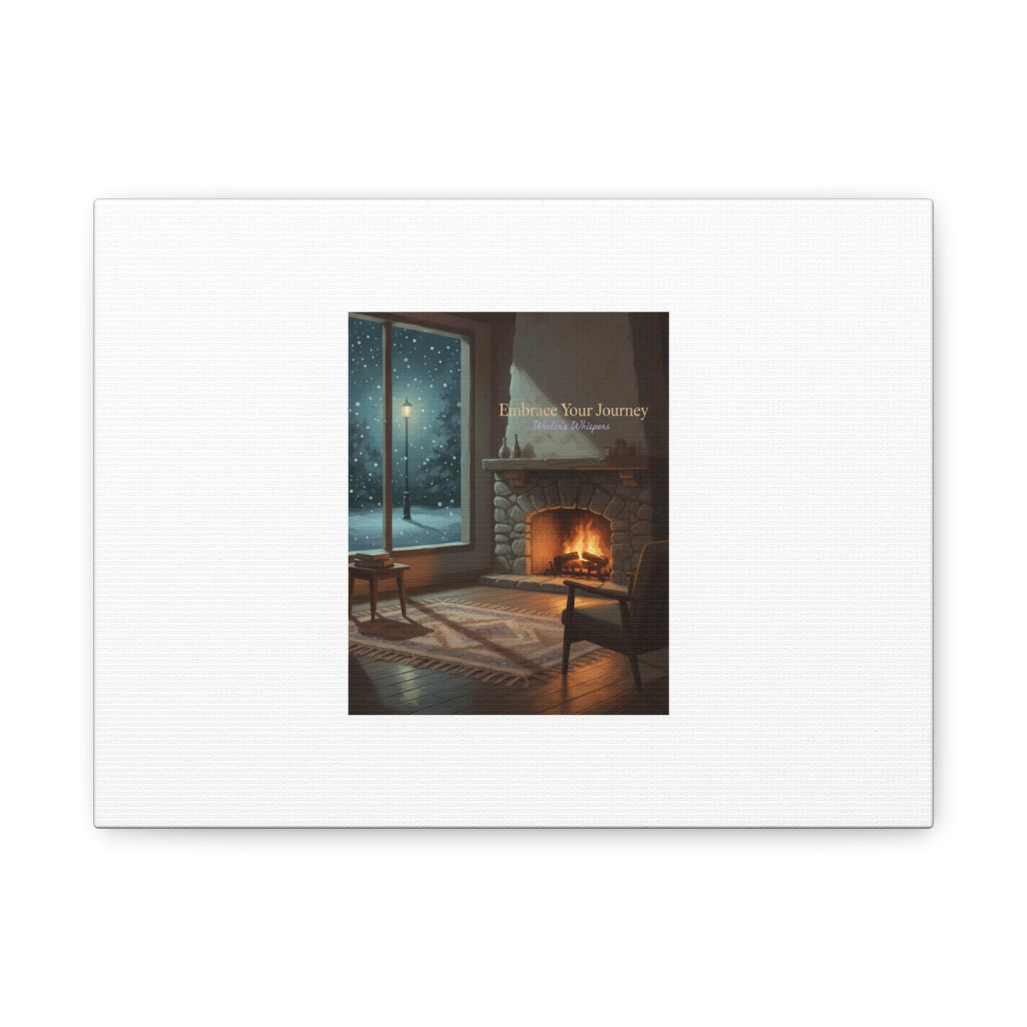 Calm Motivation Poster | Matte Canvas Stretched, 1.25" | Winter Quiet Progress