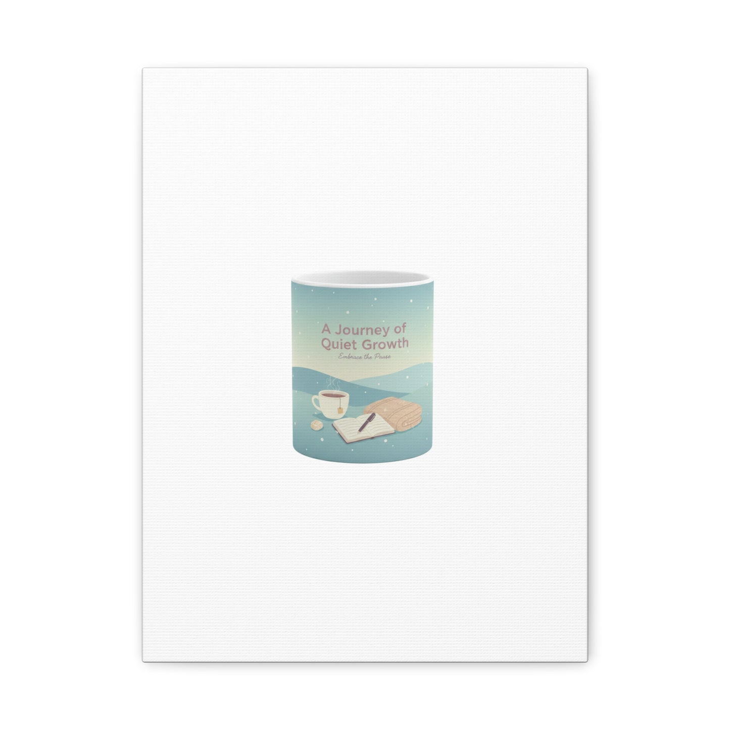 A Journey of Quiet Growth Canvas | mindful goals poster, habit tracker graphic