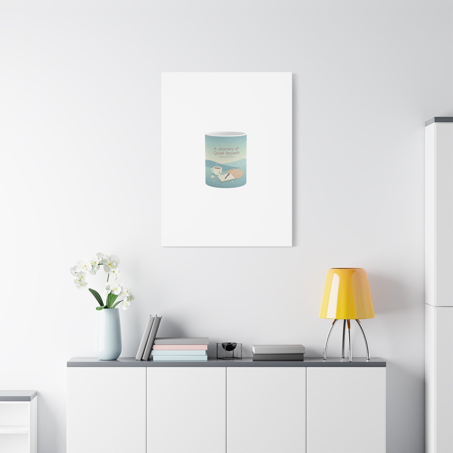 A Journey of Quiet Growth Canvas | mindful goals poster, habit tracker graphic