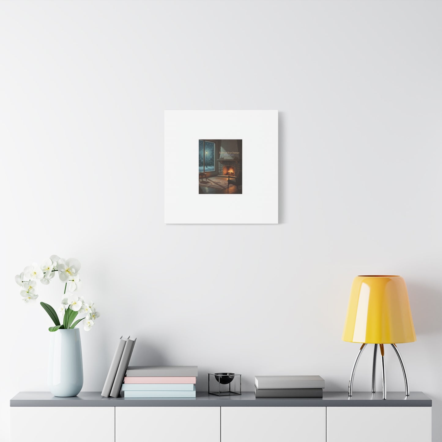 Calm Motivation Poster | Matte Canvas Stretched, 1.25" | Winter Quiet Progress