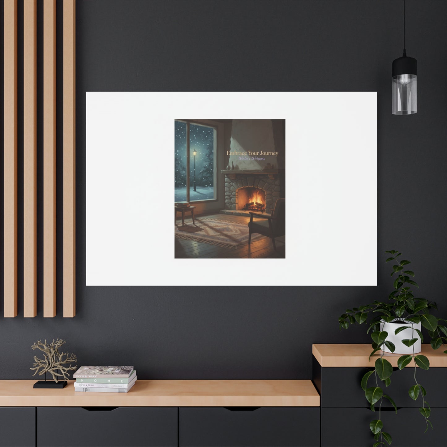 Calm Motivation Poster | Matte Canvas Stretched, 1.25" | Winter Quiet Progress