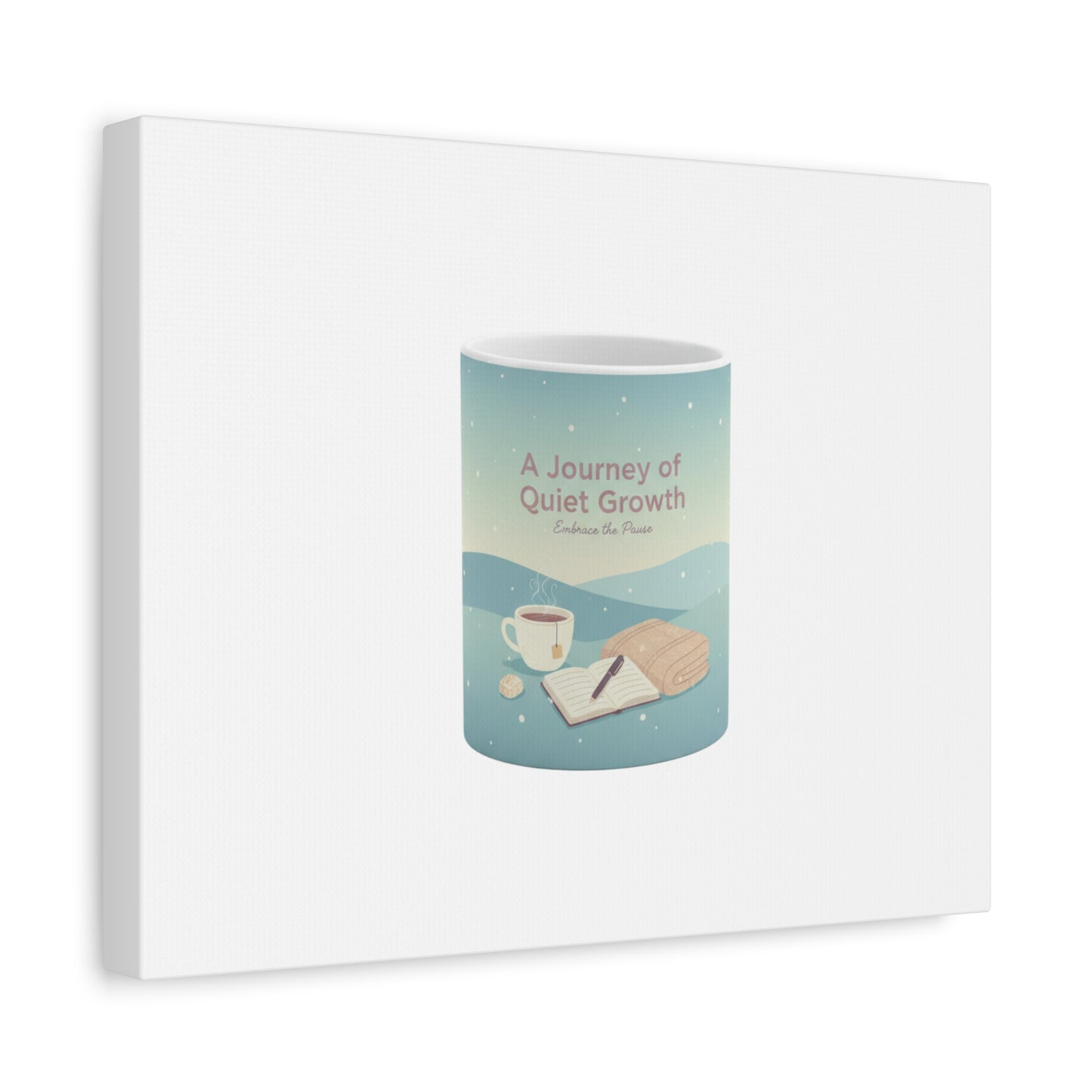 A Journey of Quiet Growth Canvas | mindful goals poster, habit tracker graphic
