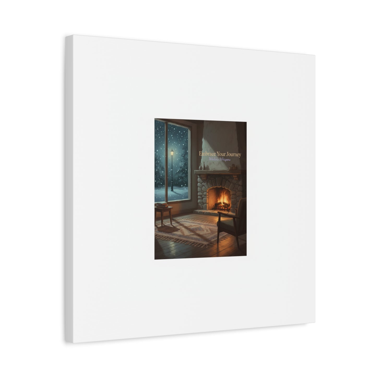 Calm Motivation Poster | Matte Canvas Stretched, 1.25" | Winter Quiet Progress