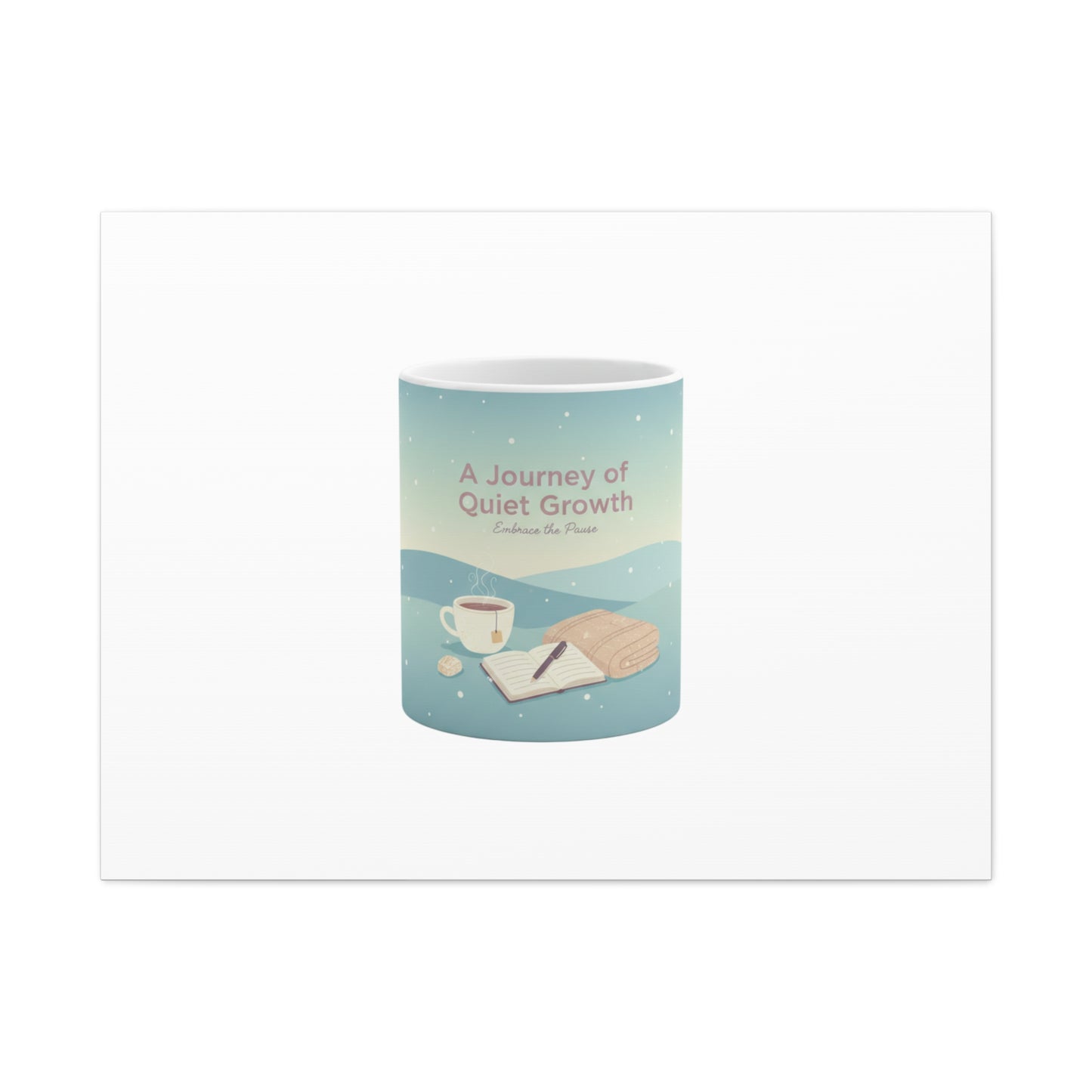 A Journey of Quiet Growth Canvas | mindful goals poster, habit tracker graphic