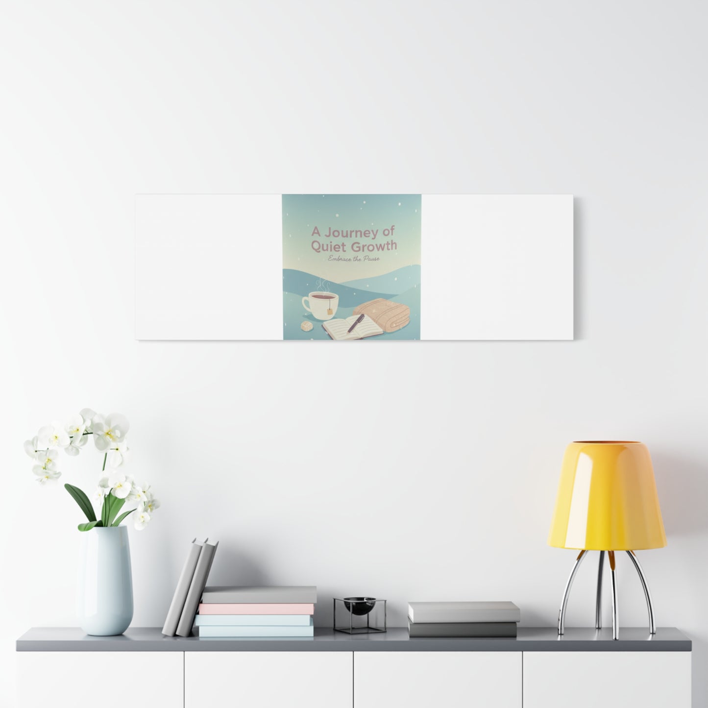 A Journey of Quiet Growth Canvas | mindful goals poster, habit tracker graphic