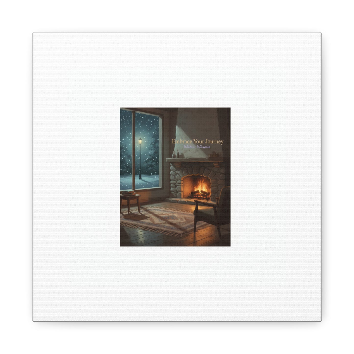 Calm Motivation Poster | Matte Canvas Stretched, 1.25" | Winter Quiet Progress