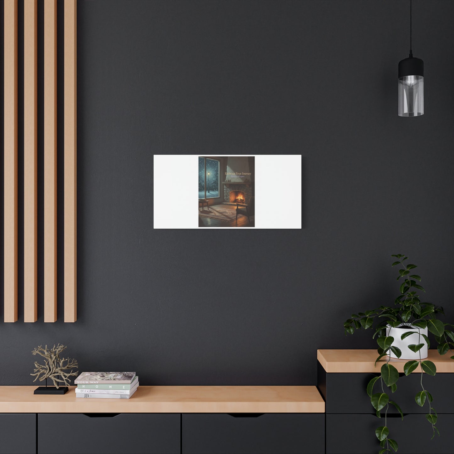 Calm Motivation Poster | Matte Canvas Stretched, 1.25" | Winter Quiet Progress