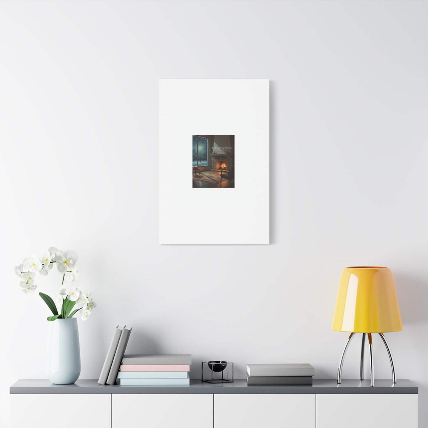 Calm Motivation Poster | Matte Canvas Stretched, 1.25" | Winter Quiet Progress