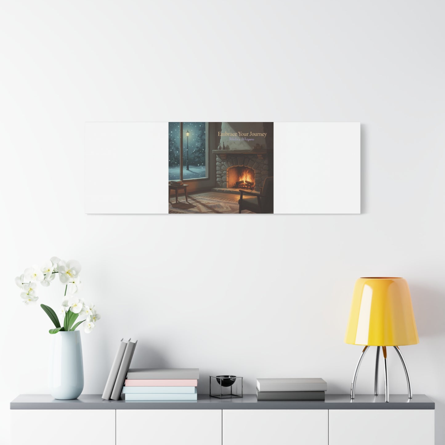 Calm Motivation Poster | Matte Canvas Stretched, 1.25" | Winter Quiet Progress