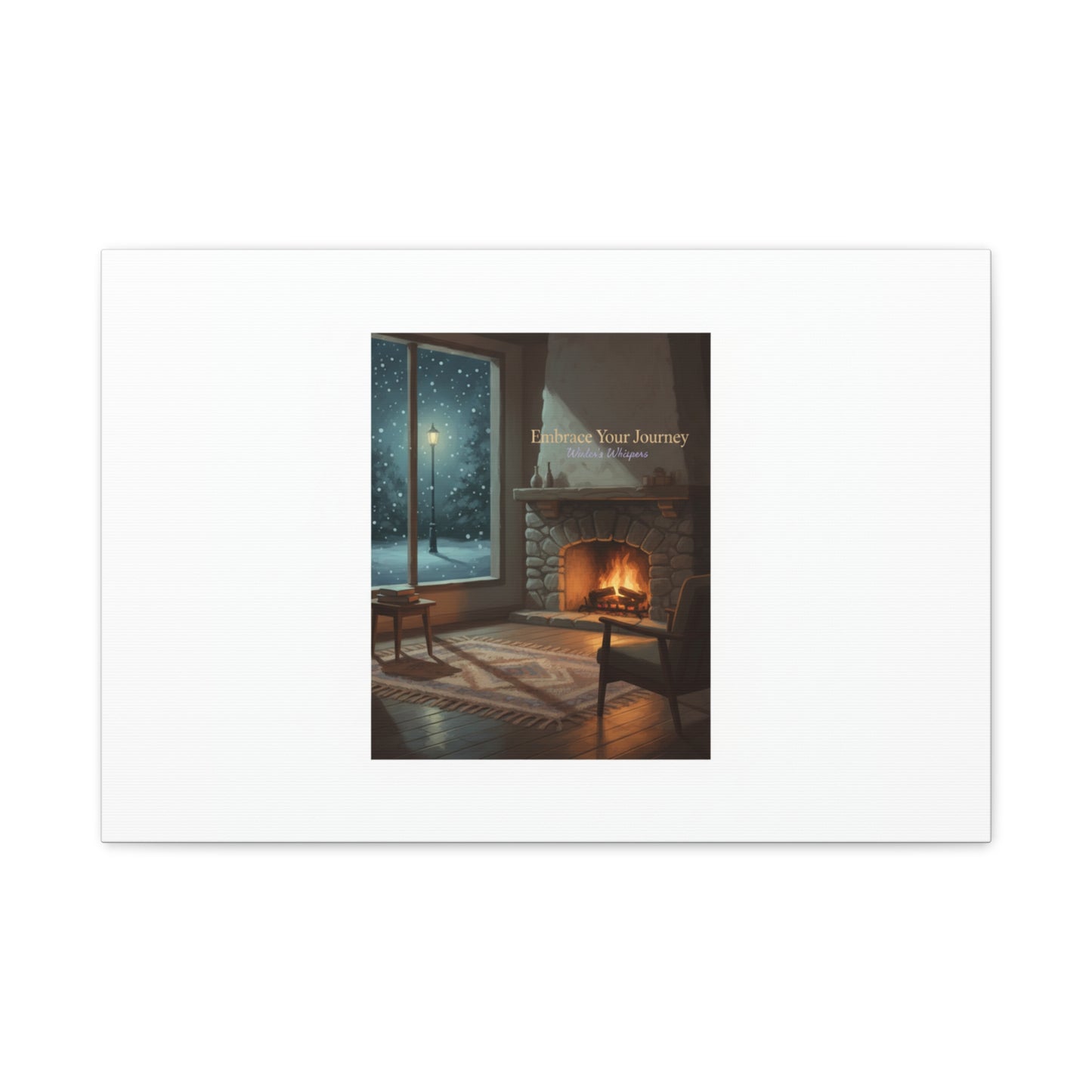 Calm Motivation Poster | Matte Canvas Stretched, 1.25" | Winter Quiet Progress
