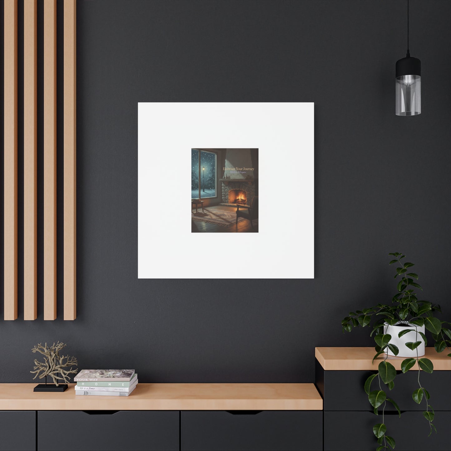 Calm Motivation Poster | Matte Canvas Stretched, 1.25" | Winter Quiet Progress