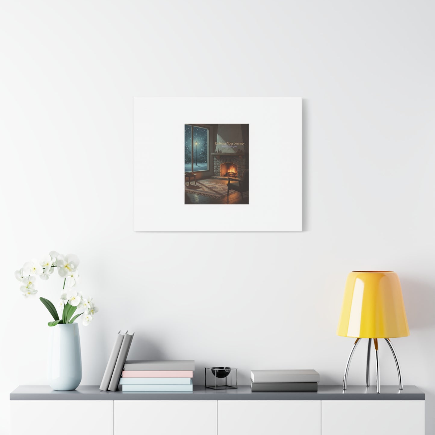 Calm Motivation Poster | Matte Canvas Stretched, 1.25" | Winter Quiet Progress