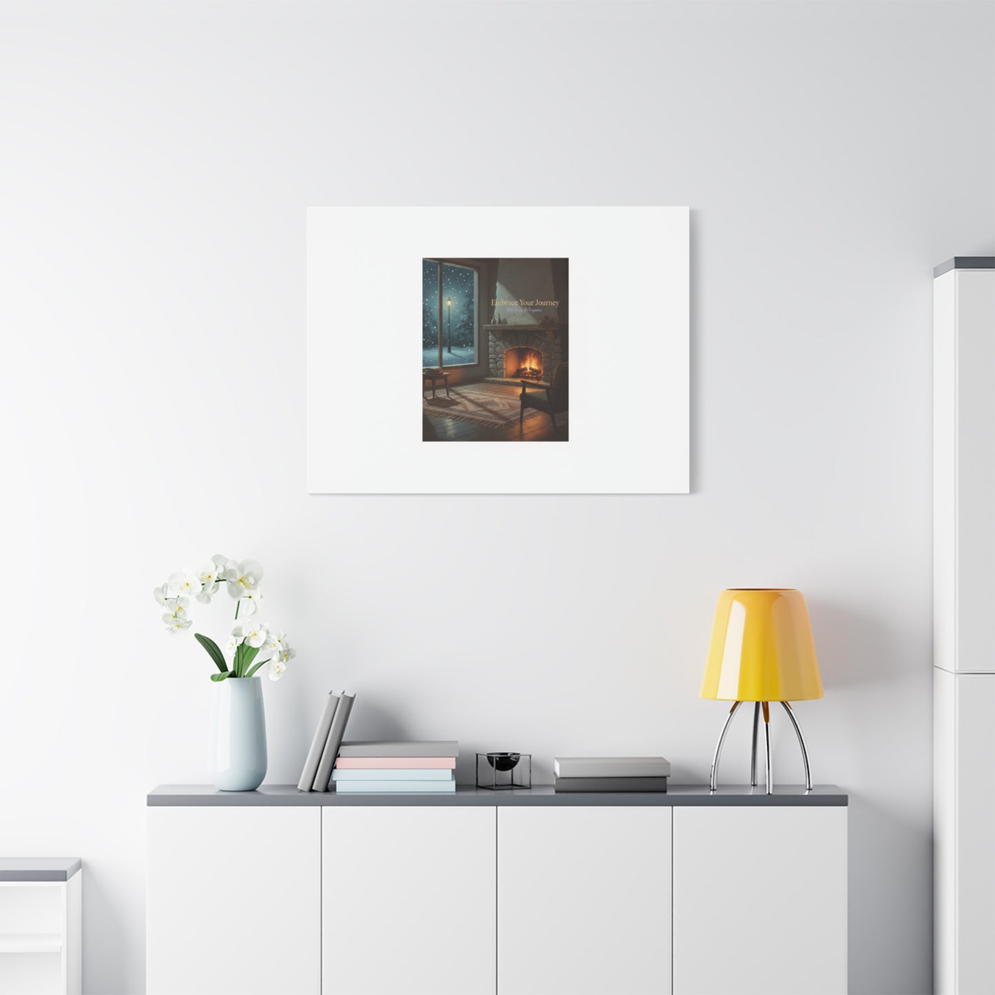 Calm Motivation Poster | Matte Canvas Stretched, 1.25" | Winter Quiet Progress