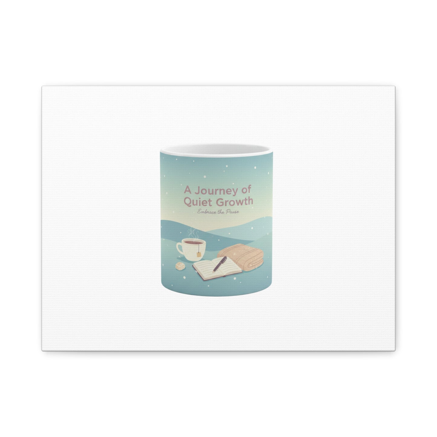 A Journey of Quiet Growth Canvas | mindful goals poster, habit tracker graphic