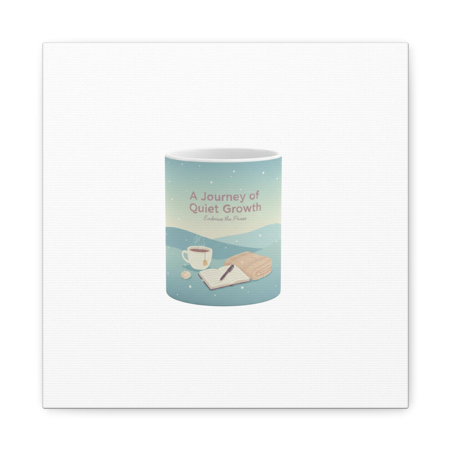 A Journey of Quiet Growth Canvas | mindful goals poster, habit tracker graphic