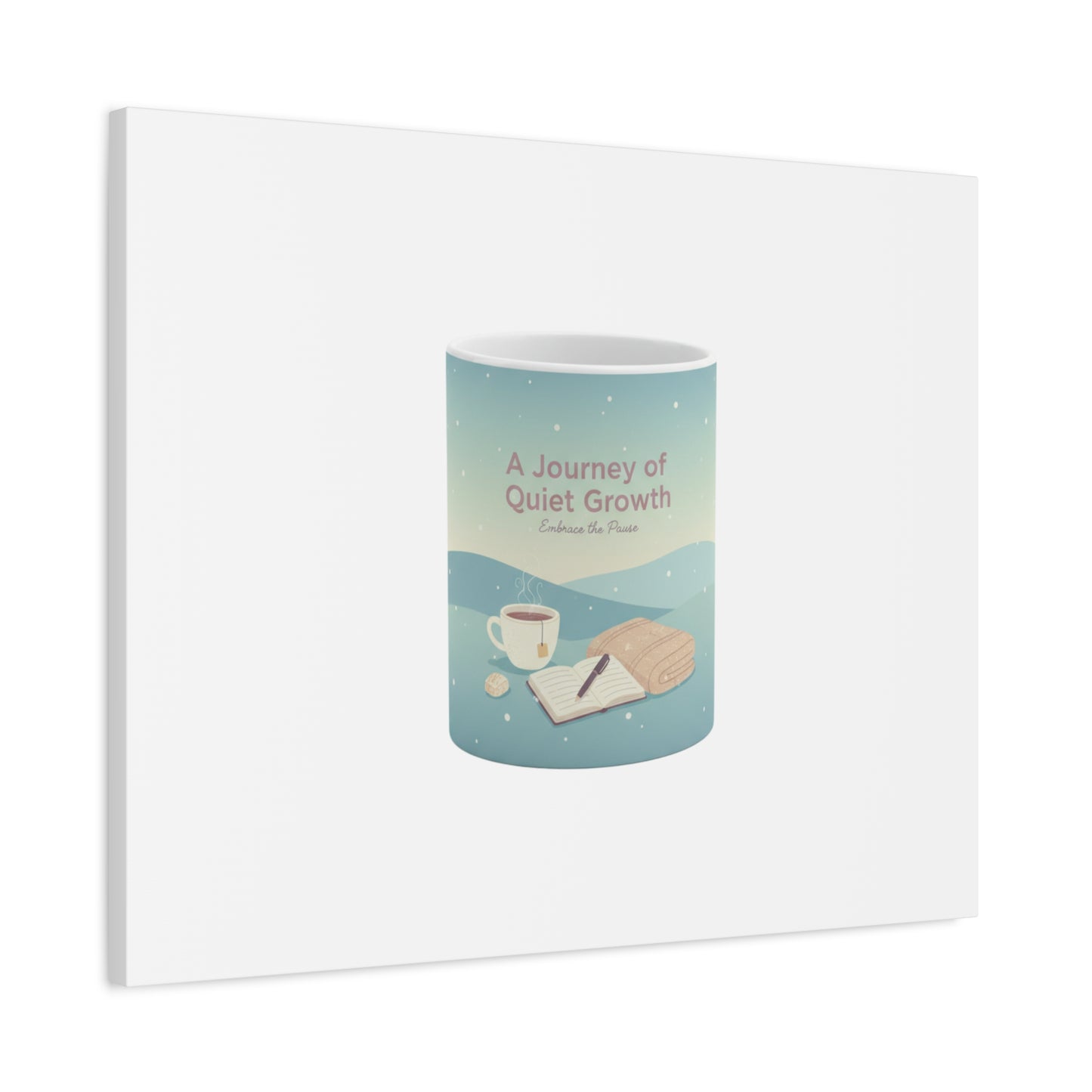 A Journey of Quiet Growth Canvas | mindful goals poster, habit tracker graphic