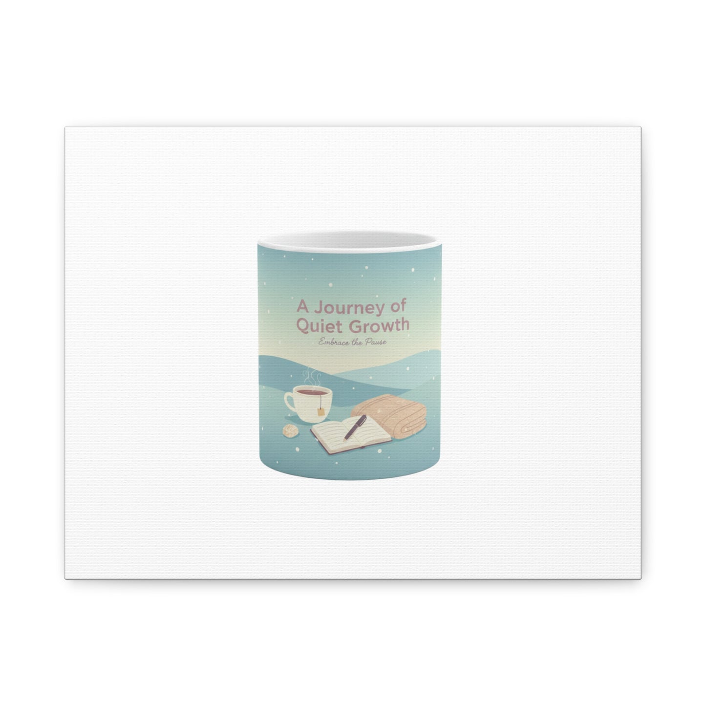 A Journey of Quiet Growth Canvas | mindful goals poster, habit tracker graphic