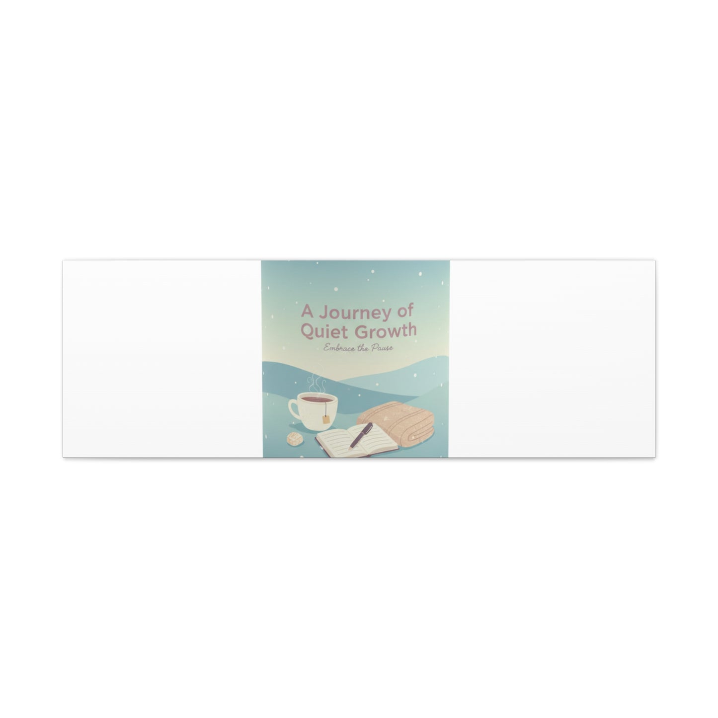 A Journey of Quiet Growth Canvas | mindful goals poster, habit tracker graphic