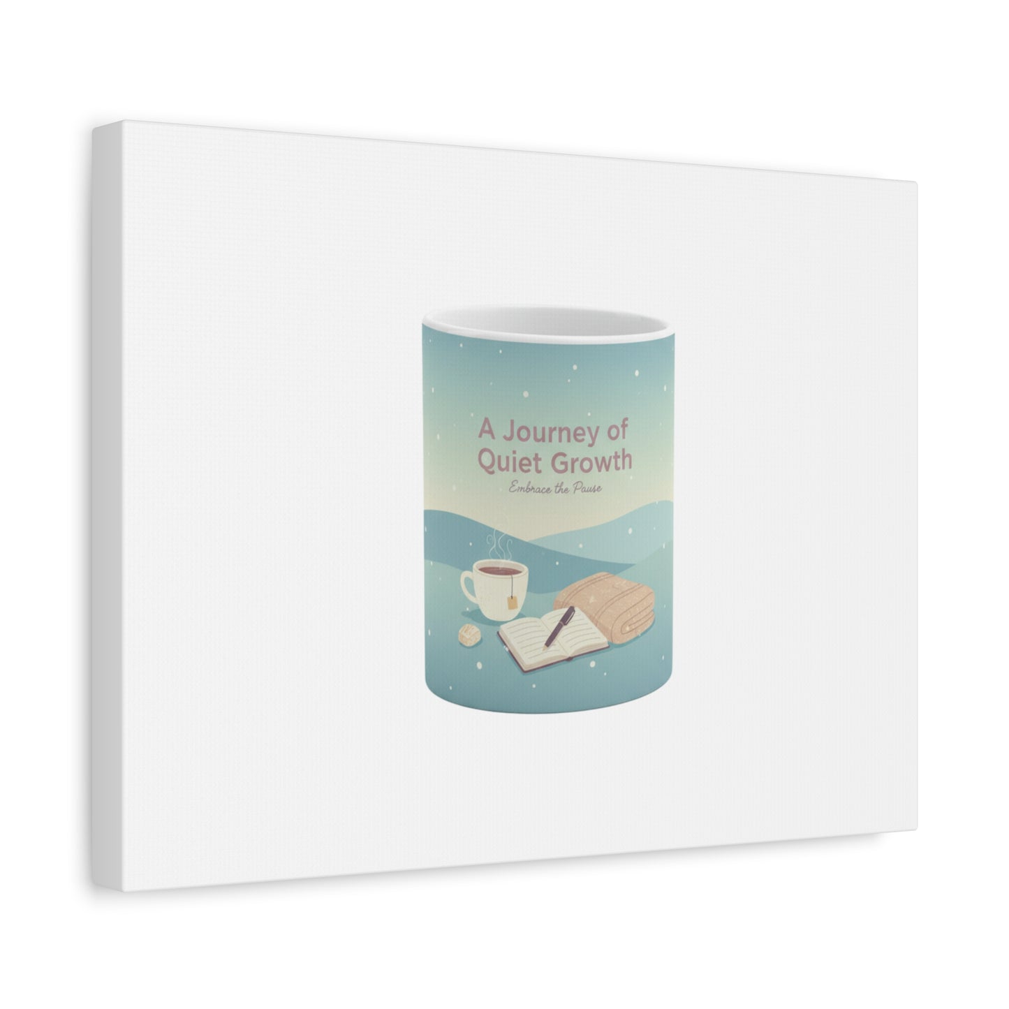A Journey of Quiet Growth Canvas | mindful goals poster, habit tracker graphic