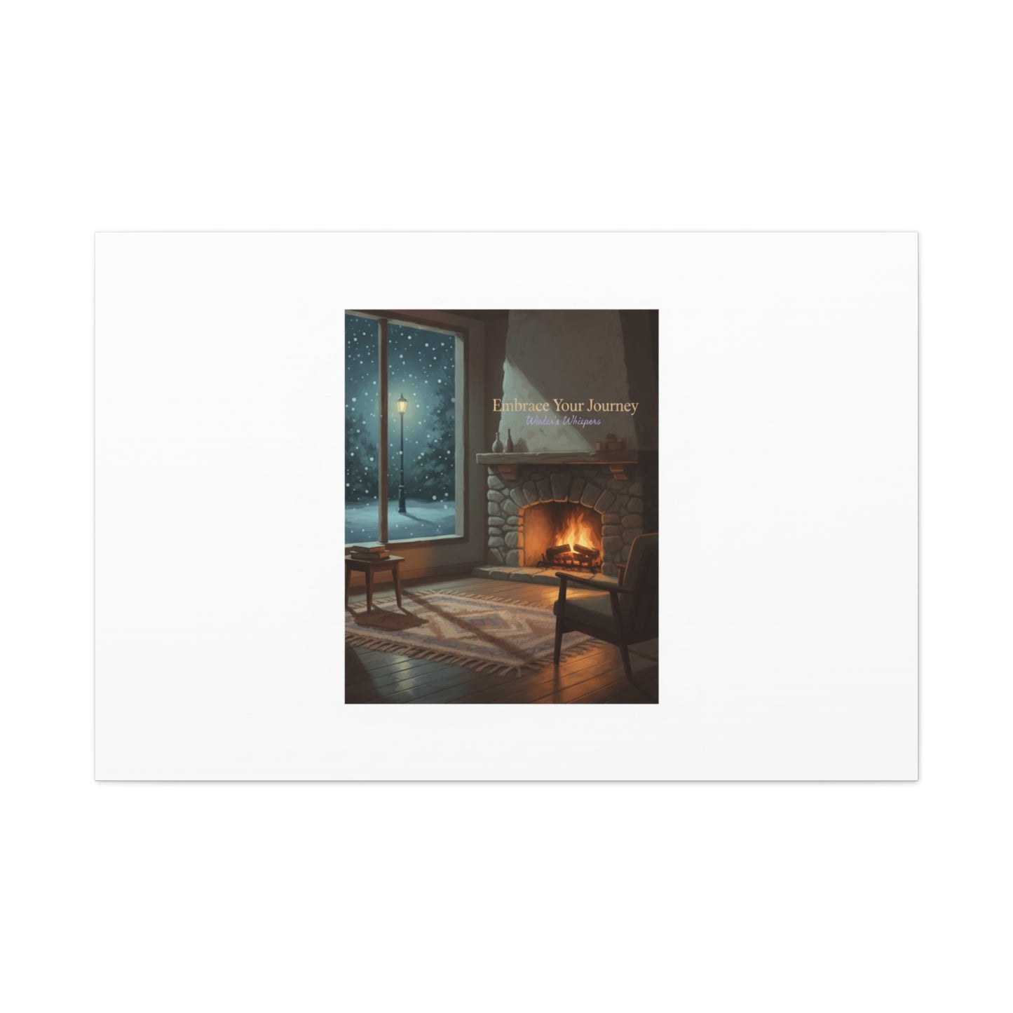 Calm Motivation Poster | Matte Canvas Stretched, 1.25" | Winter Quiet Progress