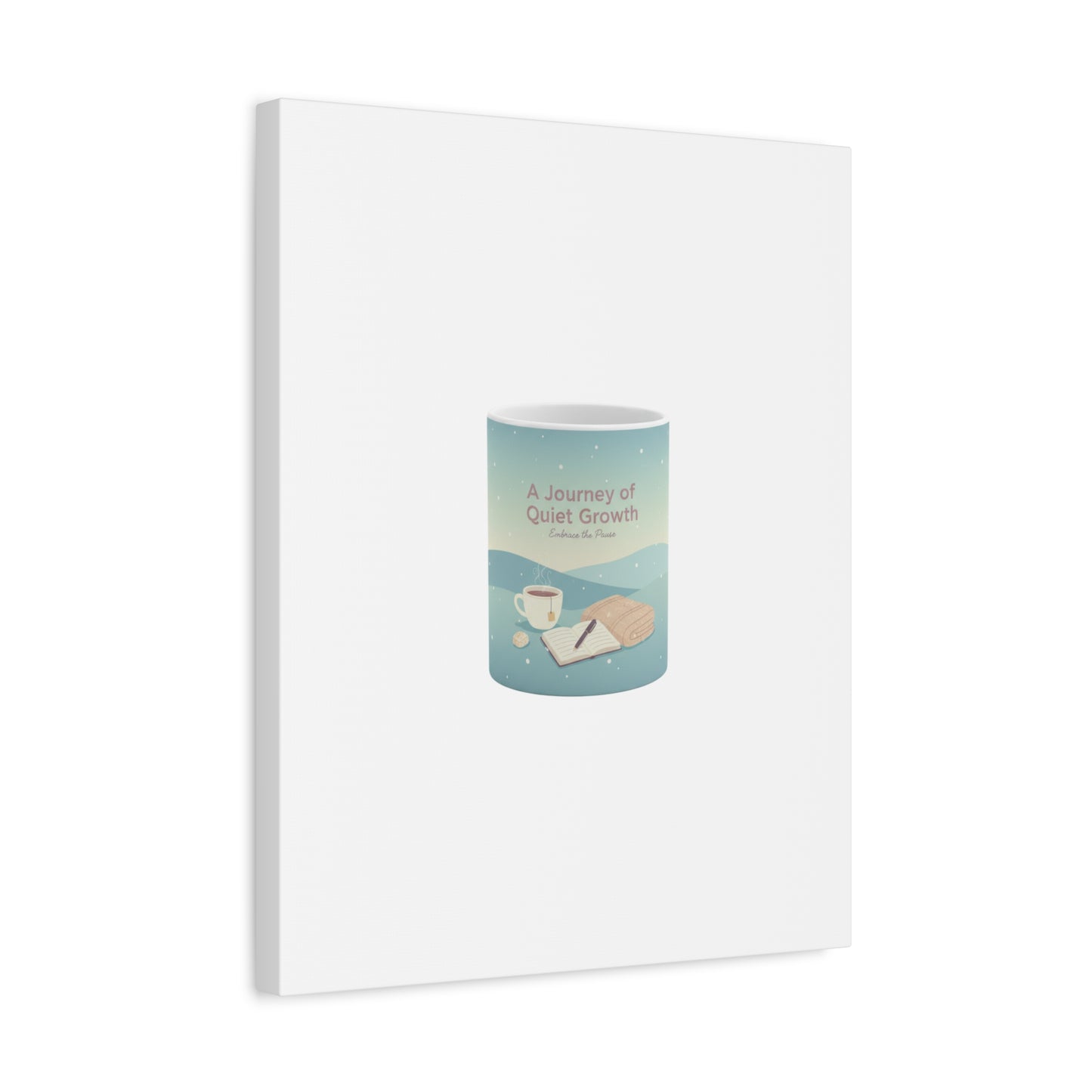 A Journey of Quiet Growth Canvas | mindful goals poster, habit tracker graphic