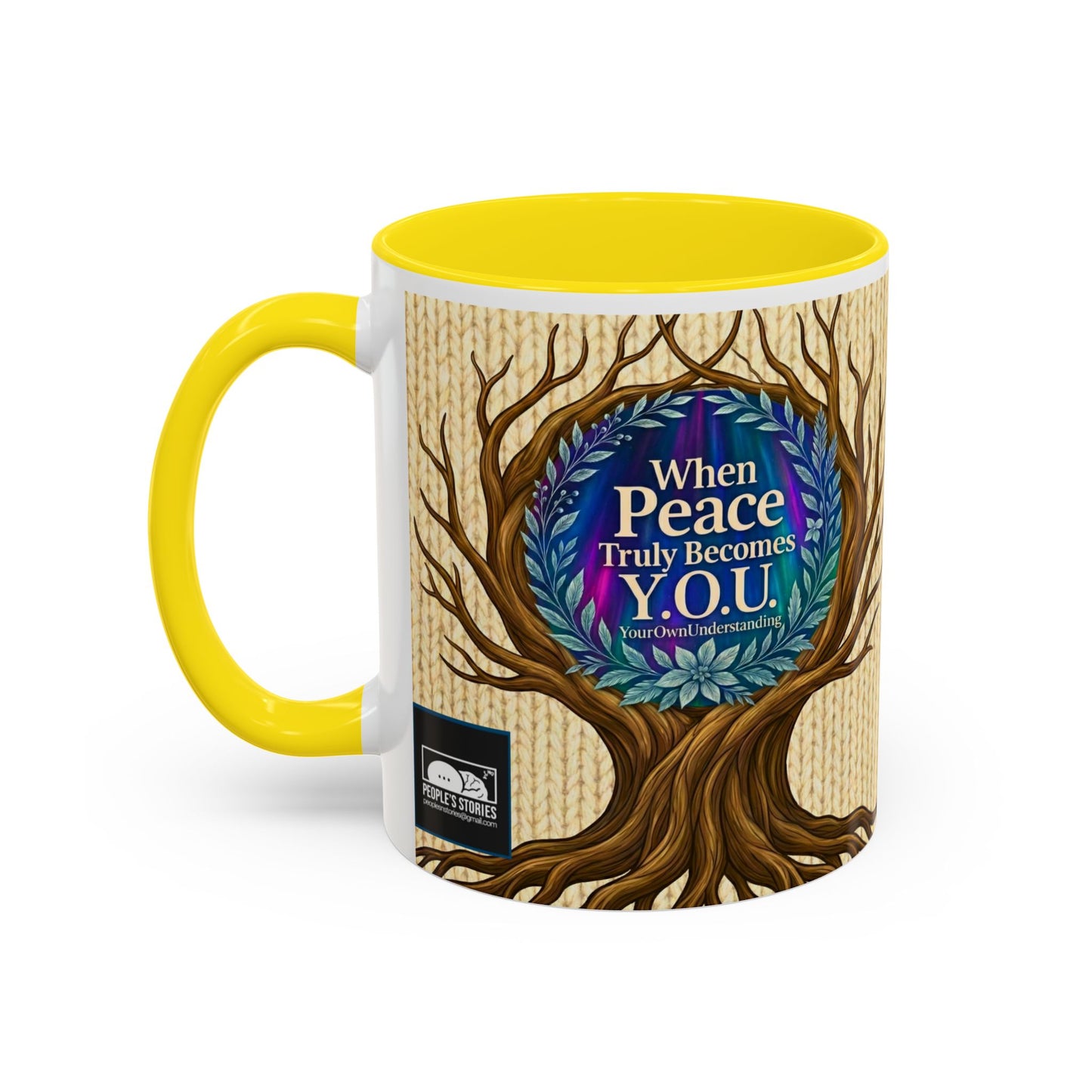 Peace Tree Coffee Mug — "When Peace Truly Becomes Y.O.U." Inspirational Accent Mug