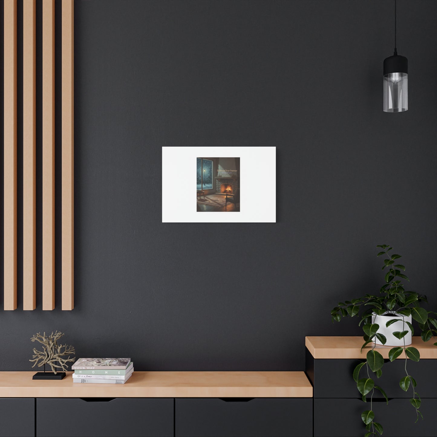 Calm Motivation Poster | Matte Canvas Stretched, 1.25" | Winter Quiet Progress