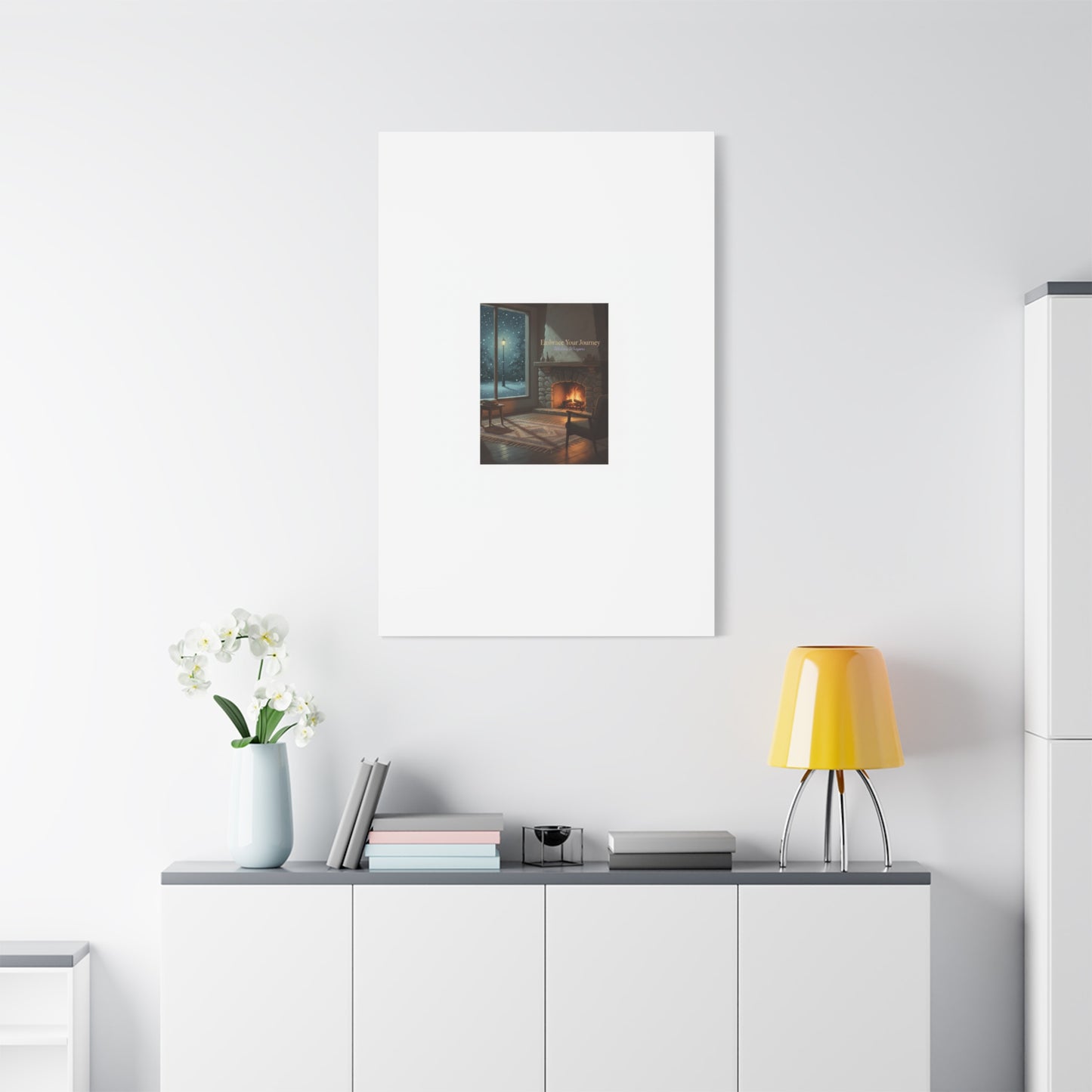 Calm Motivation Poster | Matte Canvas Stretched, 1.25" | Winter Quiet Progress