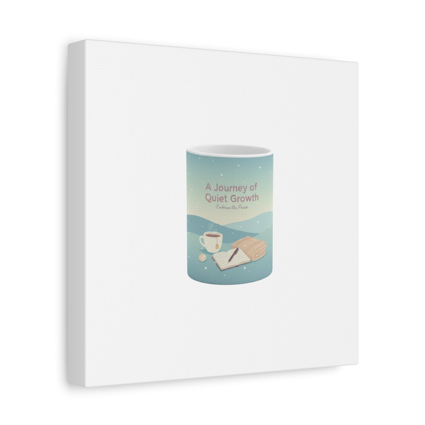 A Journey of Quiet Growth Canvas | mindful goals poster, habit tracker graphic