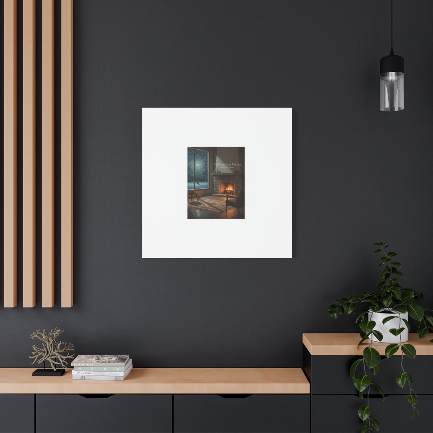 Calm Motivation Poster | Matte Canvas Stretched, 1.25" | Winter Quiet Progress