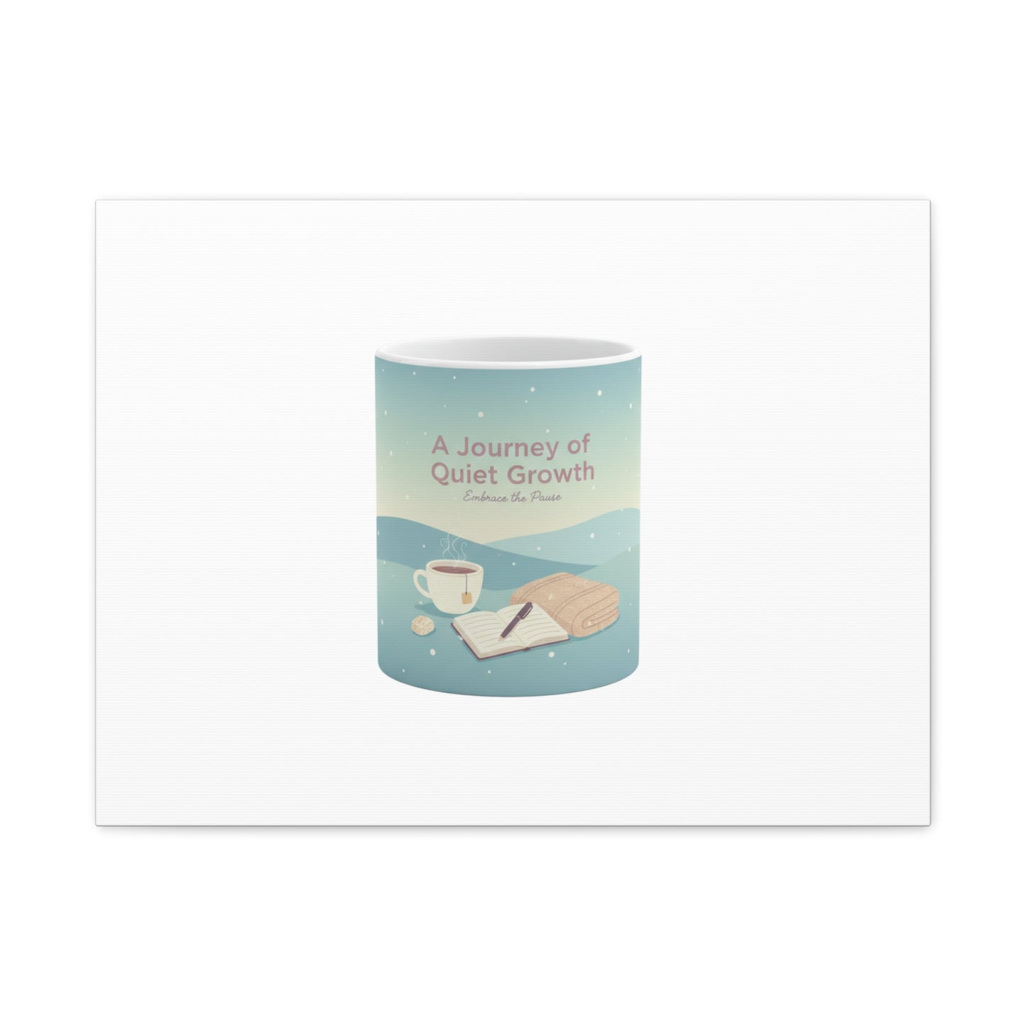 A Journey of Quiet Growth Canvas | mindful goals poster, habit tracker graphic