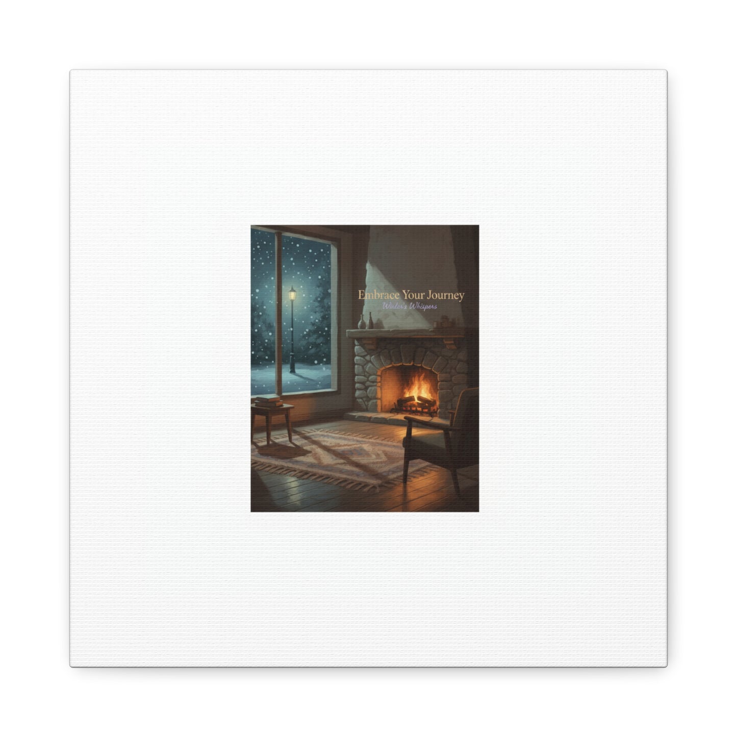 Calm Motivation Poster | Matte Canvas Stretched, 1.25" | Winter Quiet Progress
