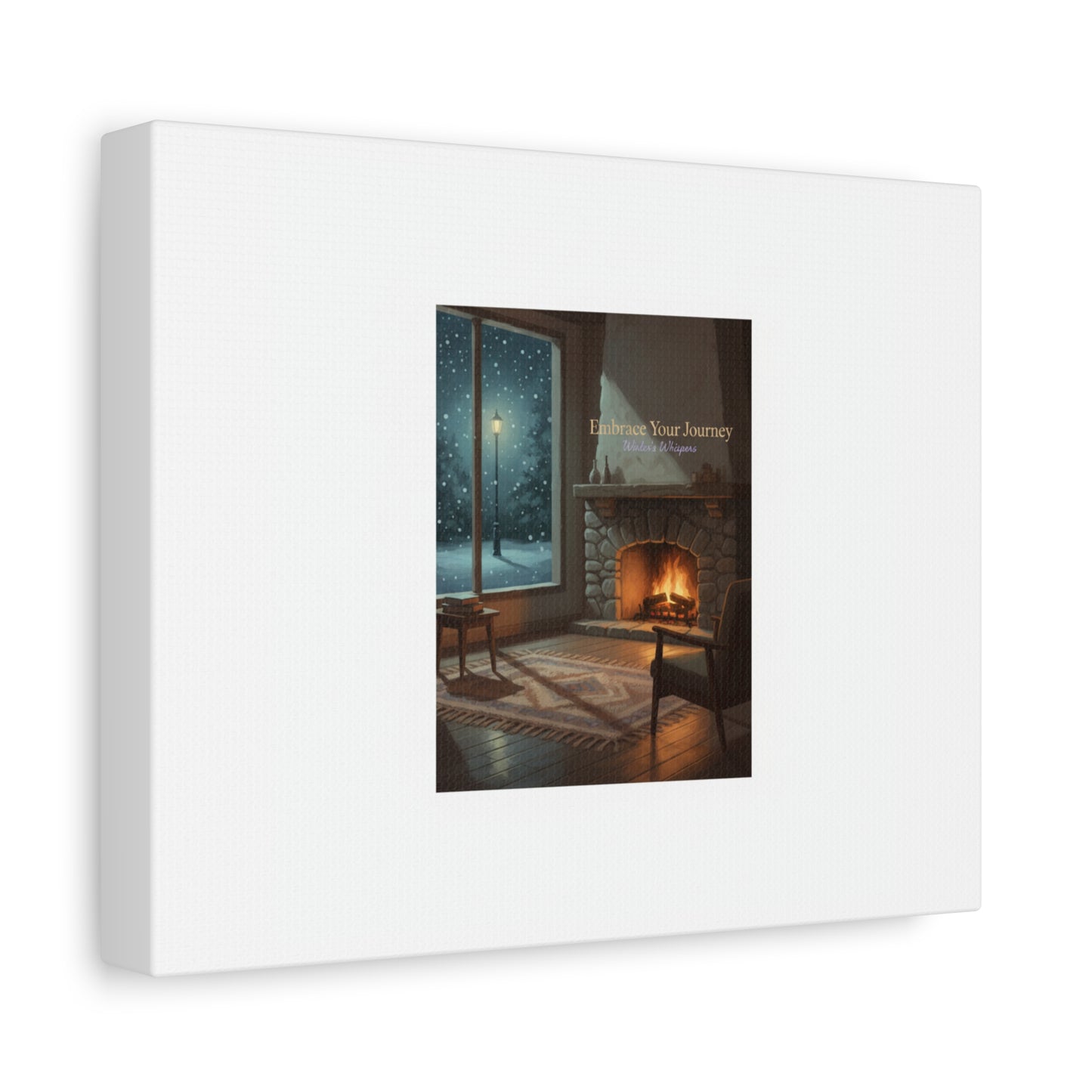 Calm Motivation Poster | Matte Canvas Stretched, 1.25" | Winter Quiet Progress