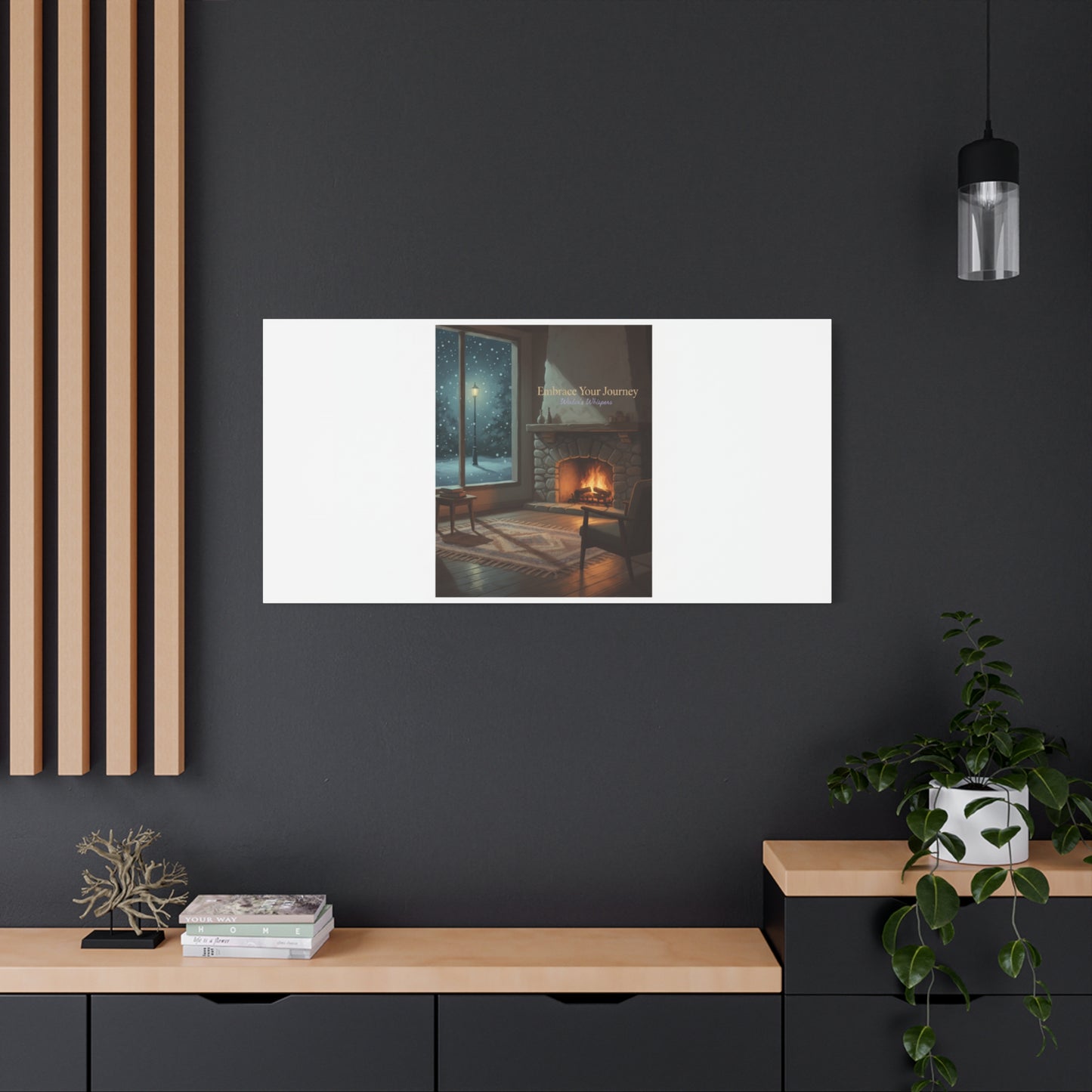 Calm Motivation Poster | Matte Canvas Stretched, 1.25" | Winter Quiet Progress