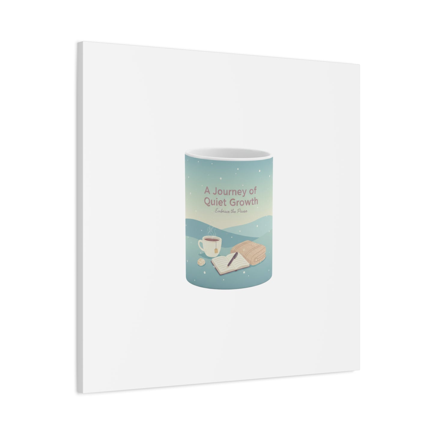 A Journey of Quiet Growth Canvas | mindful goals poster, habit tracker graphic