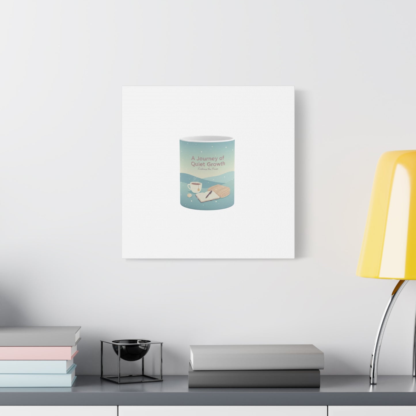 A Journey of Quiet Growth Canvas | mindful goals poster, habit tracker graphic