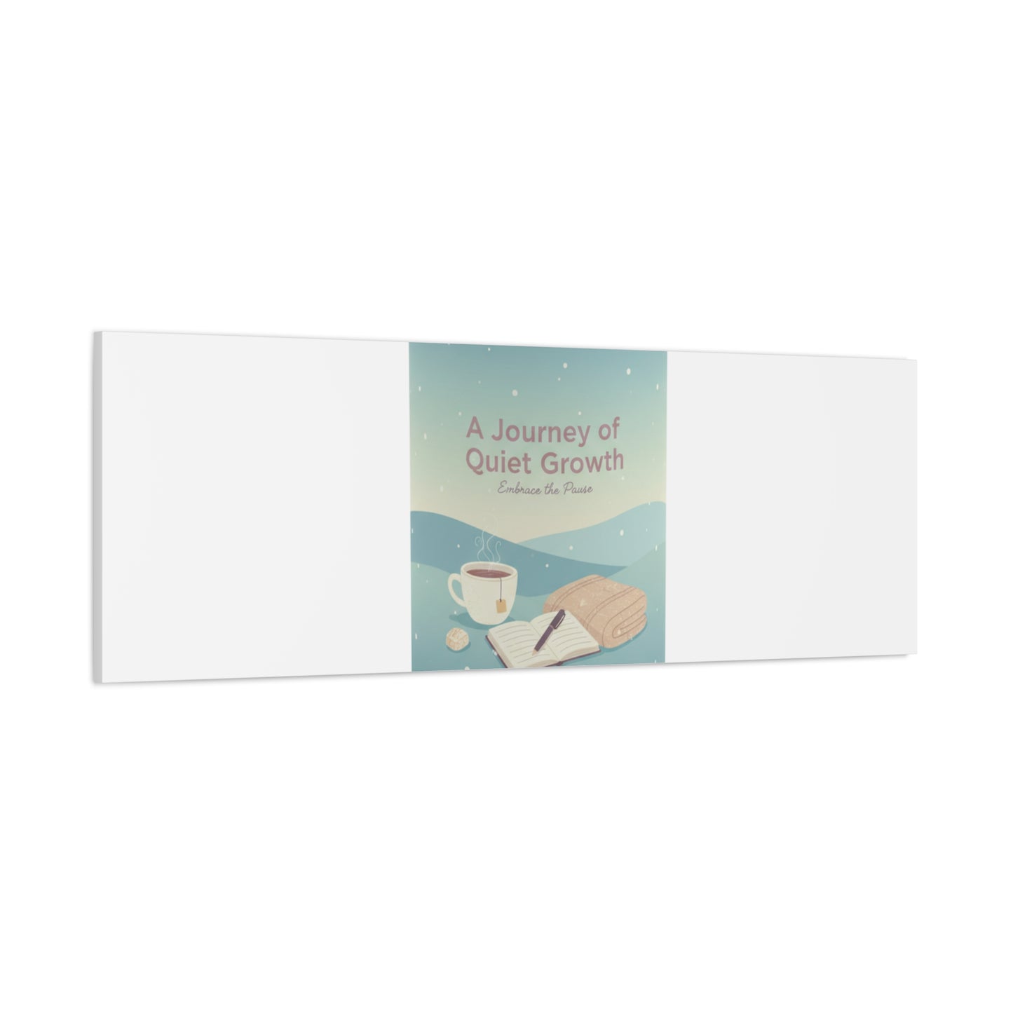 A Journey of Quiet Growth Canvas | mindful goals poster, habit tracker graphic