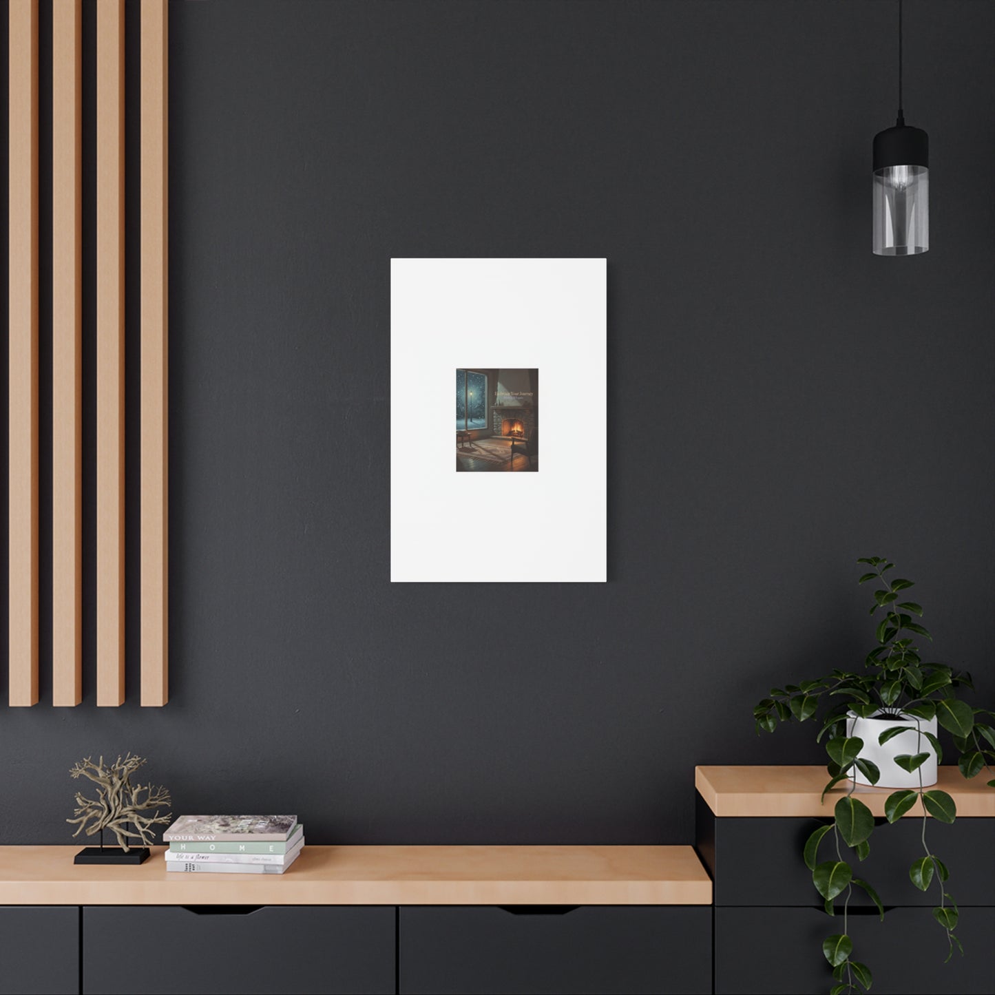 Calm Motivation Poster | Matte Canvas Stretched, 1.25" | Winter Quiet Progress