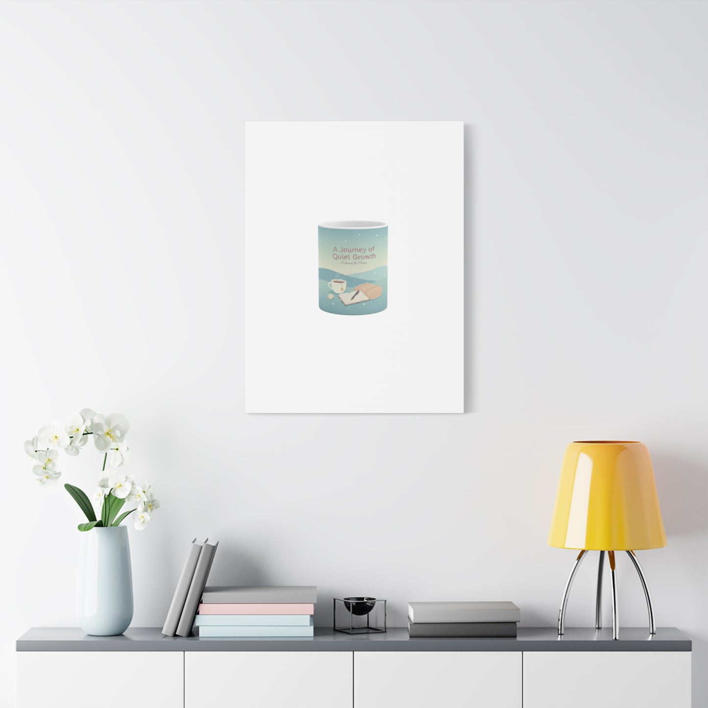 A Journey of Quiet Growth Canvas | mindful goals poster, habit tracker graphic