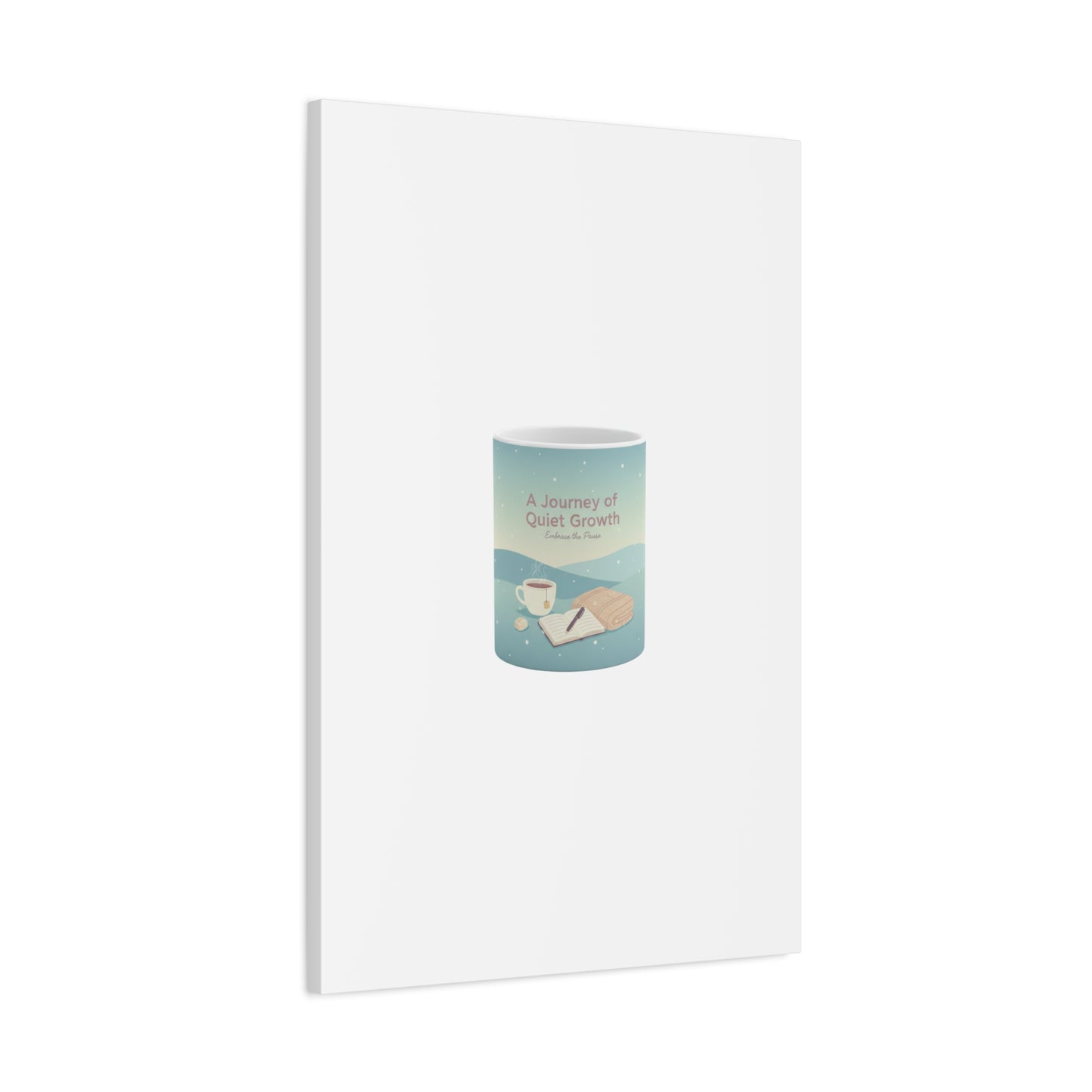 A Journey of Quiet Growth Canvas | mindful goals poster, habit tracker graphic