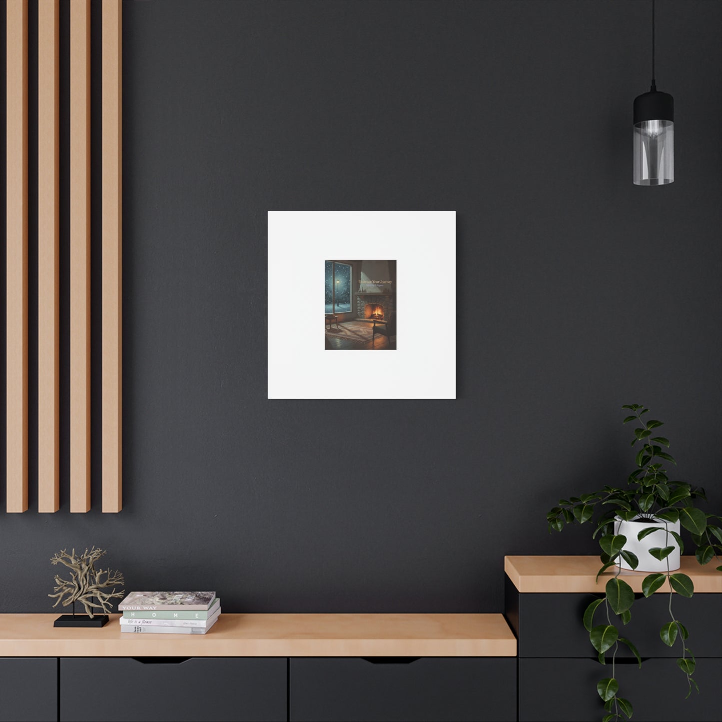 Calm Motivation Poster | Matte Canvas Stretched, 1.25" | Winter Quiet Progress